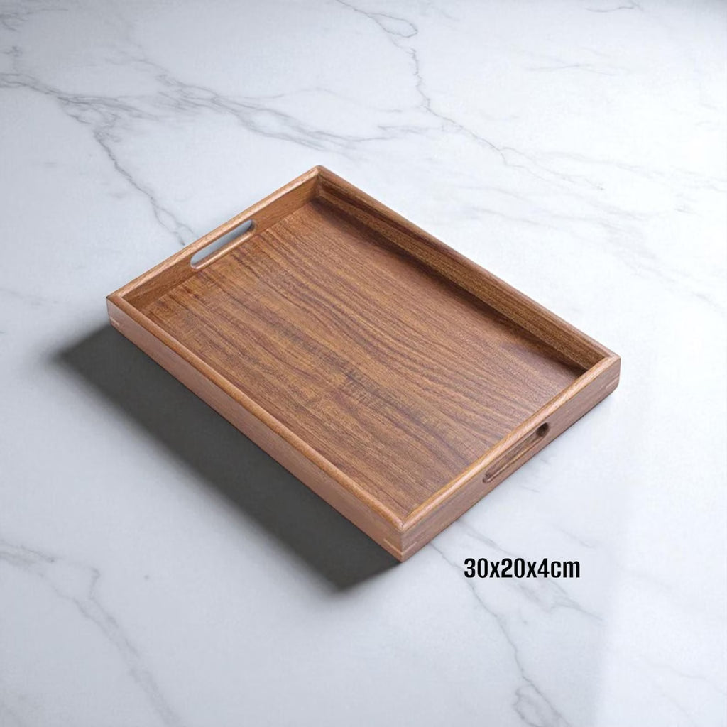 WOODEN TRAY SET