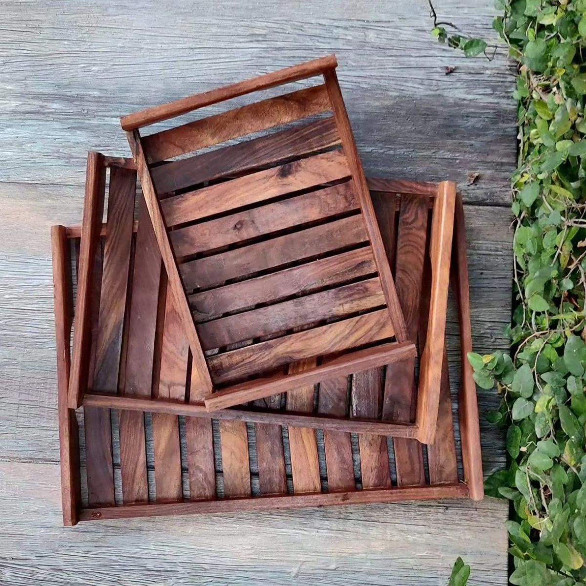 Wooden TRAY SET